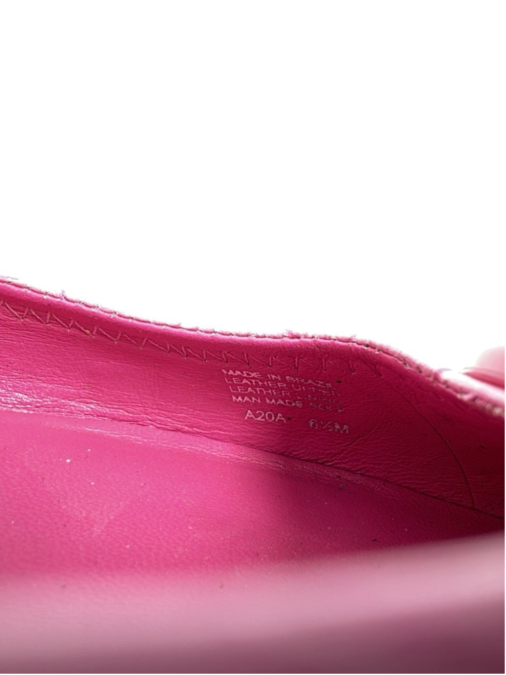 Retro Tory Burch Reva Ballet Flats Pink Croc Embossed Leather Gold Logo 6.5 - Picture 11 of 11